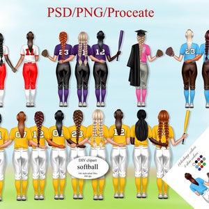 Softball personalisierte Clipart.