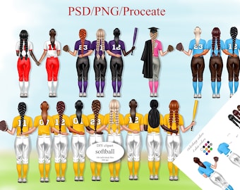 Softball personalisierte Clipart.