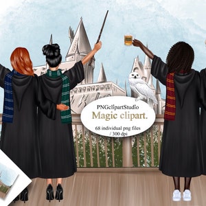 Die besten Freunde des Magiers Magische Clipart, PNG für die Zaubererschule