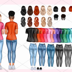 Klipart z plecami kobiety DIY