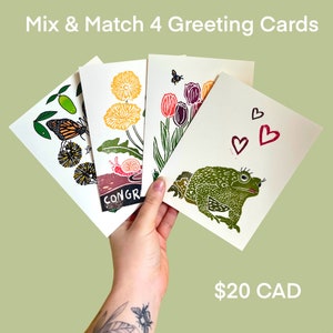 Mix & Match Grußkarten 4er Pack