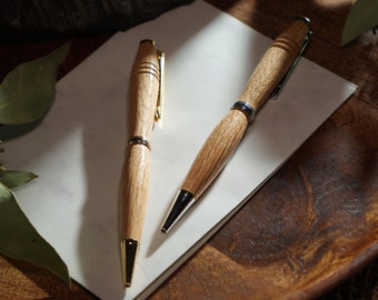 MORII wooden ballpoint pen - handmade - elegant twist ballpoint pen made of wood - twist pen - OAK