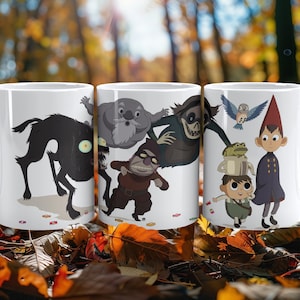 Over The Garden Wall Mug, Glossy 11oz, Gift for Fans, Unique Coffee Cup, Collectible Mug, Original Fan Art, Greg & Wirt, Jason Funderburker