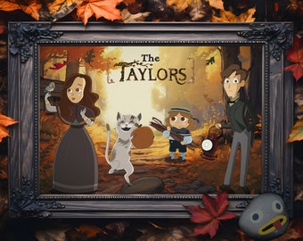 Over The Garden Wall Custom Personalized Cartoon Portrait • Printable Wall Art • Family Gift • Couples Gift • Hand Drawn • Digital Download