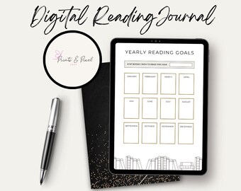 Digital Reading Planner, Digital Reading Journal, Goodnotes Journal, Digital Journal, Book Review, Reading Log, Reading Tracker, Bookshelf