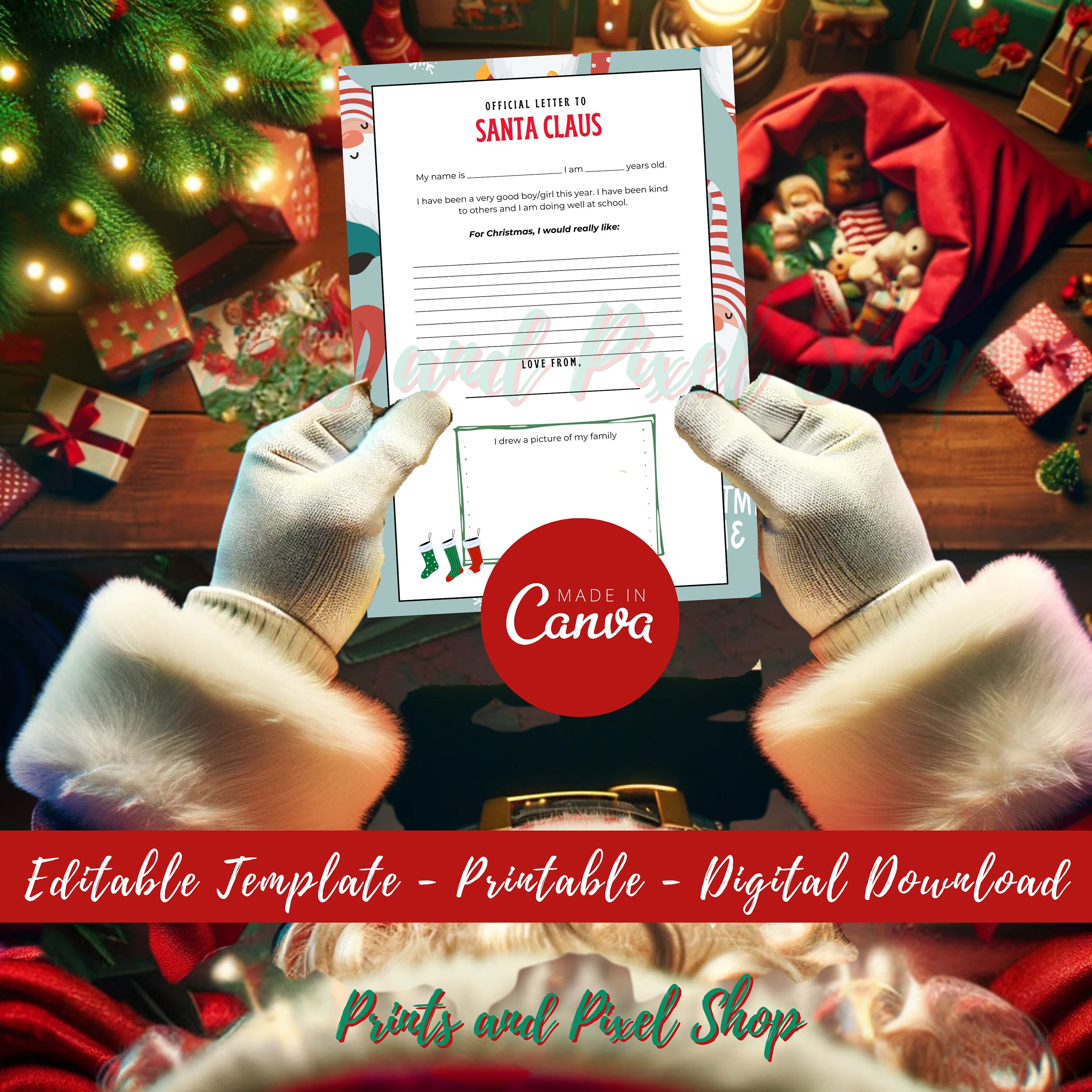 Letter From Santa Personalized Santa Letter DIY Santa Letter Templates ...