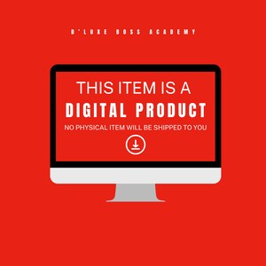 May include: A computer screen with a white background and black text that reads "THIS ITEM IS A DIGITAL PRODUCT NO PHYSICAL ITEM WILL BE SHIPPED TO YOU". A download icon is below the text.