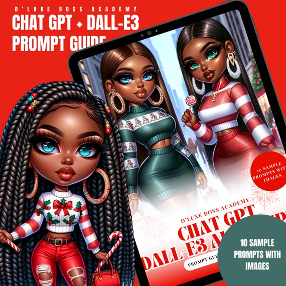 DALL-E3 & ChatGPT v4 vAi Prompt Guide | Sample Prompts for ChatGPT| Chibi Holiday Art | Chibi Christmas Clipart | ChatGPT Christmas Prompts