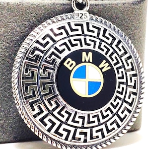 Handmade Sterling Silver BMW Keychain - Greek Style Car Accessory