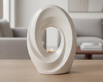 The Passage Adult Cremation Urn for Ashes in Cream