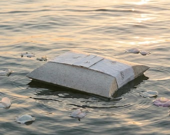 Journey Biodegradable Water Urn for Ashes in Ashes — Natural (Beige) - Adult