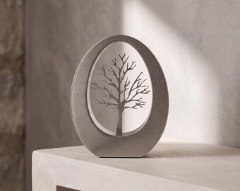 Tree of Life Adult Cremation Urn for Ashes in Stainless Steel