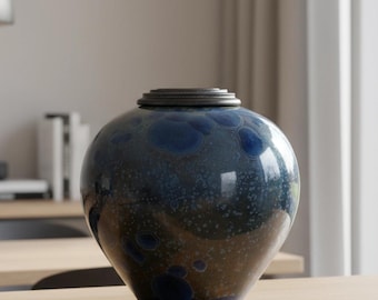 Sodalite Adult Cremation Urn for Ashes