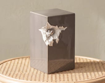Cherished Heart Cremation Urn for Ashes in Grey and Silver
