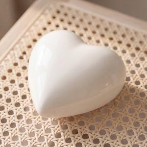 Heart Keepsake Urn for Ashes in White heart_cane_above