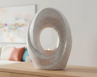 The Passage Adult Cremation Urn for Ashes in Crackle Glaze
