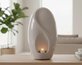 Infinity Adult Cremation Urn for Ashes in Cream