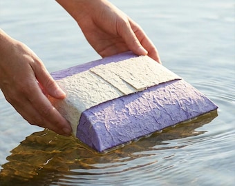 Journey Biodegradable Water Urn for Ashes in Purple - Adult