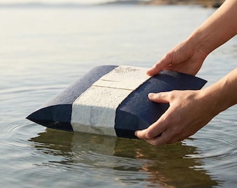 Journey Biodegradable Water Urn for Ashes in Navy - Extra Large