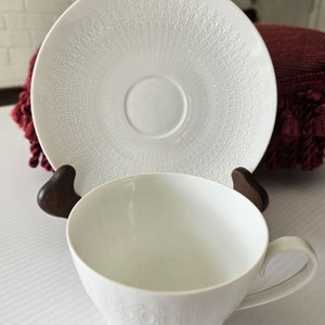 3 Set Rosenthal Classic Tea Cup Saucer Romance White Fine China Germany 8oz