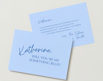 Will You Be My Something Blue? Fully Customizable Digital Download