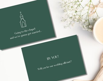 Chapel Wedding Officiant Proposal Card (Digital Download)