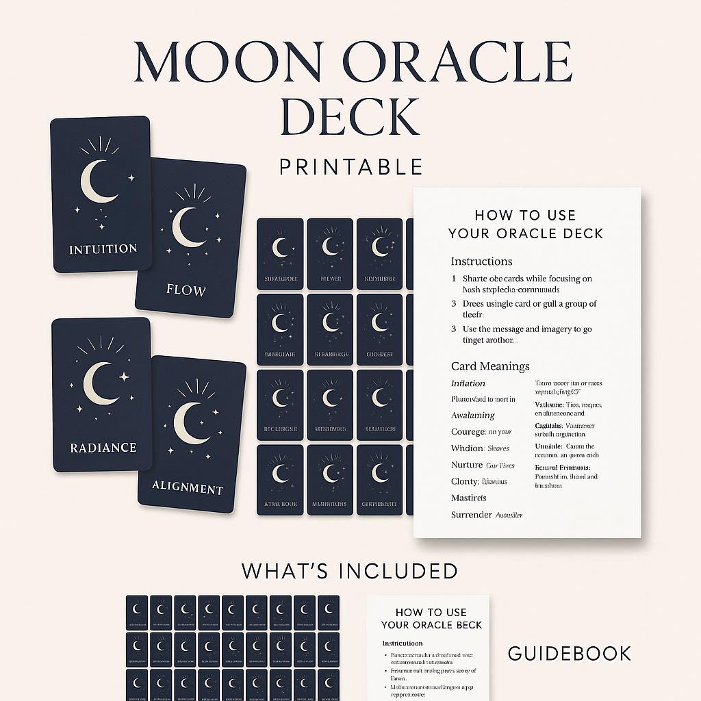 Moonology Message Oracle Cards Guidebook.pdf Moon Oracle Deck: Printable Lunar Guidance Cards + Guidebook (PDF ...