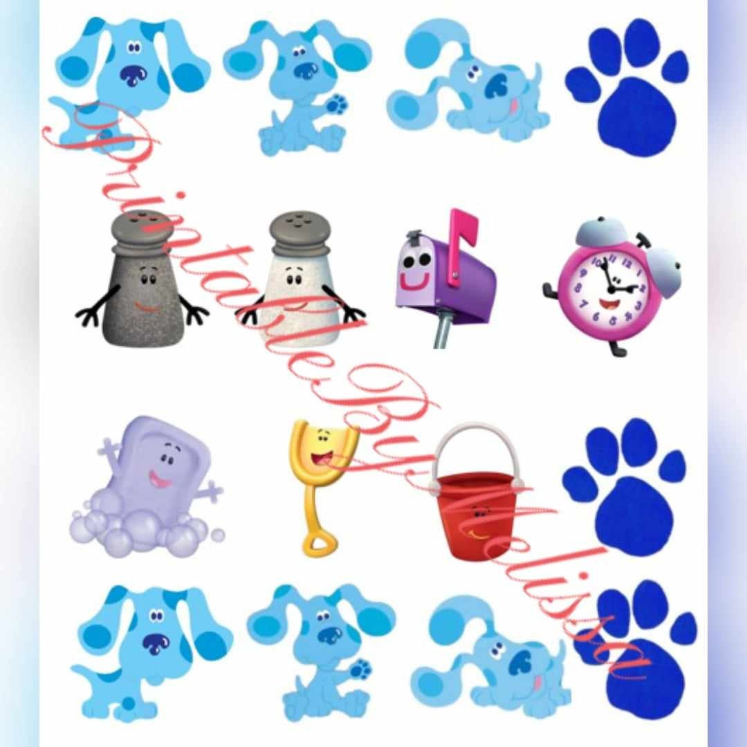 Printable Blue's Clue's Cupcake Toppers Etsy Australia