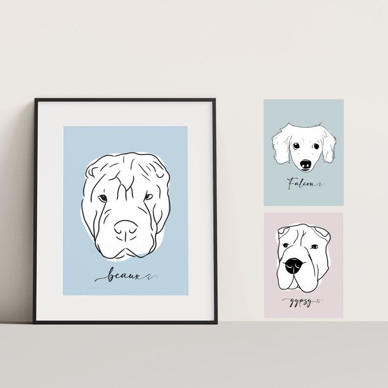 Minimalistic Pet Line Art - Etsy