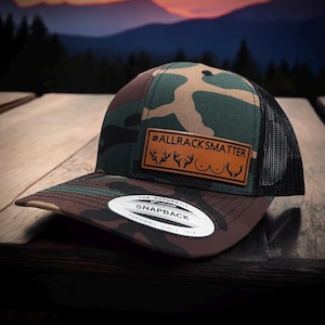 All Racks Matter Hunting Trucker Hat (over 40 Hat Choices, 15 Patch ...