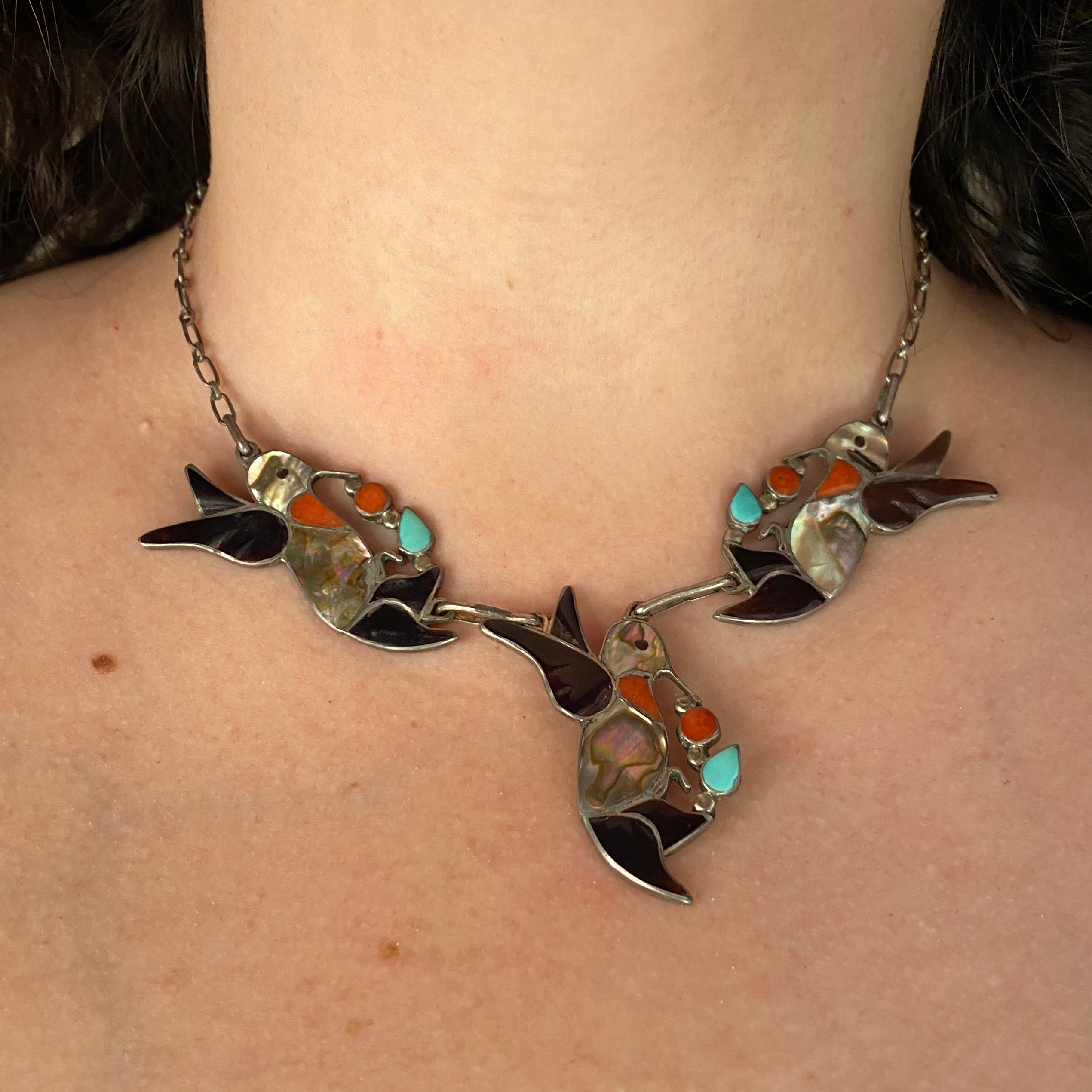 Fantastic Native American Zuni Signed Inlay Mother Of Pearl Turquoise Spongebob Pendant Fantastic Native American Zuni Signed Inlay Mother Of Pearl Turquoise Spongebob Pendant