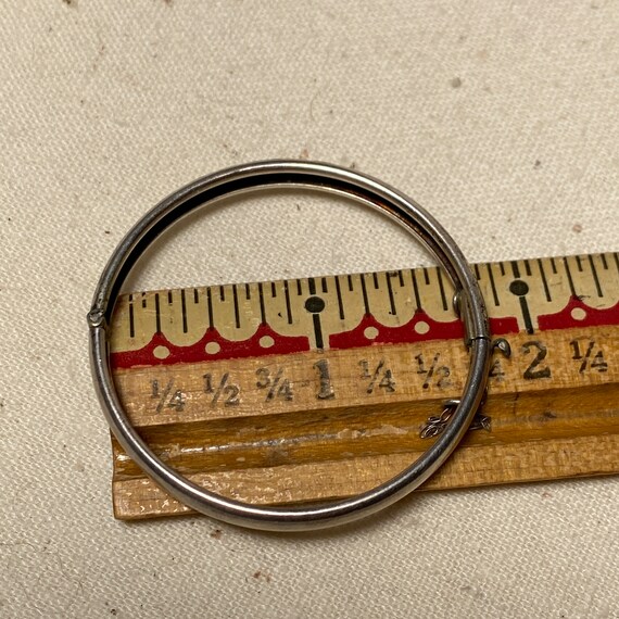 Engraved Silver Baby Hinged Bangle - image 10