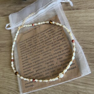 Pearl, Moonstone, Tiger’s Eye, Goldstone, 14kt gold filled Necklace - Gemini Inspired - June Birthstones