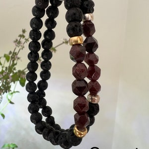 Lava Rock & Birthstone Series - 6mm