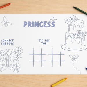 Printable Activity Sheet for Girls | Princess Games, Connect the Dots ...