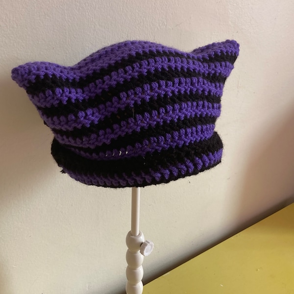 Crochet Balaclava With Horns Etsy