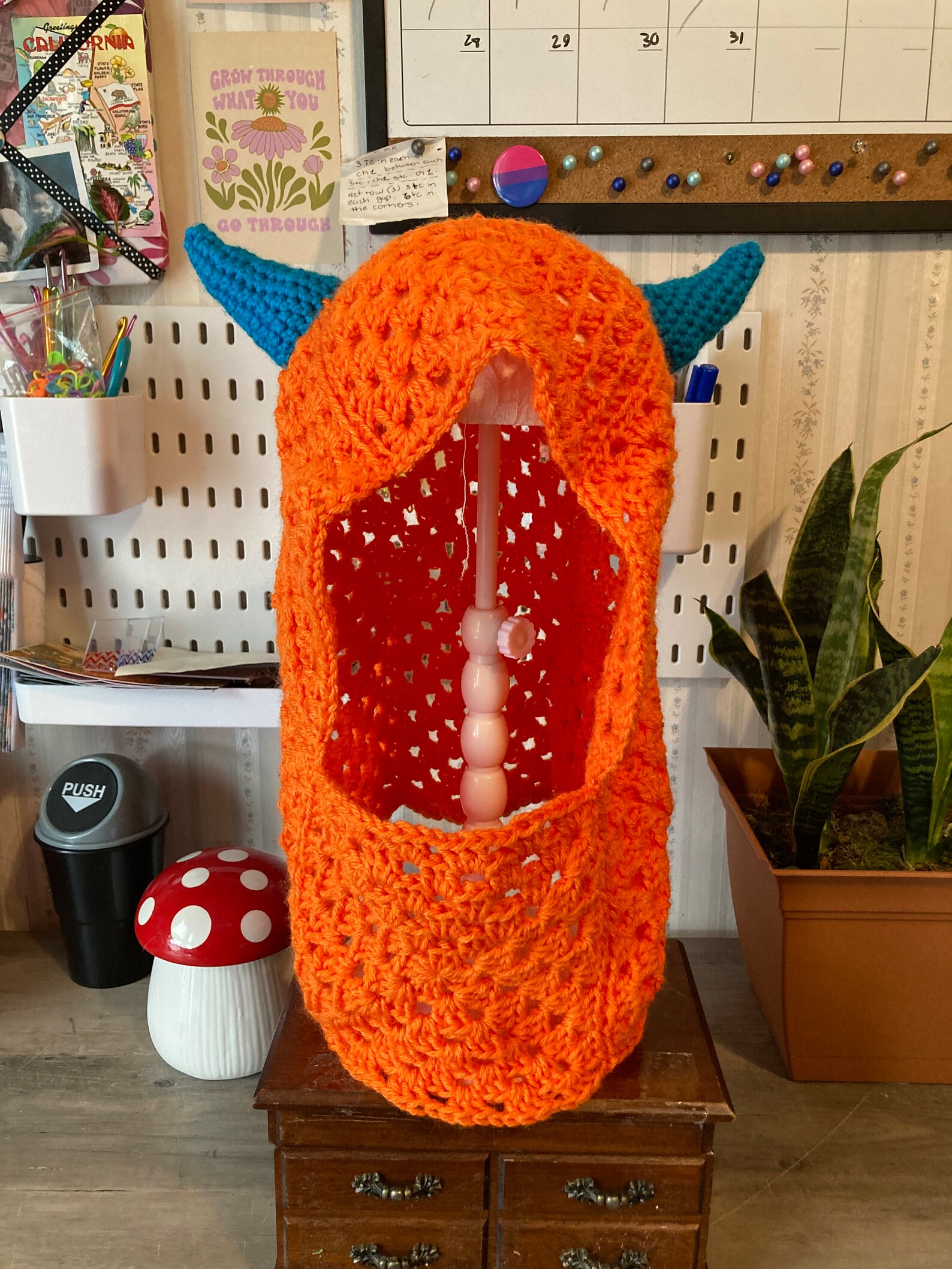 Crochet Balaclava With Horns Etsy