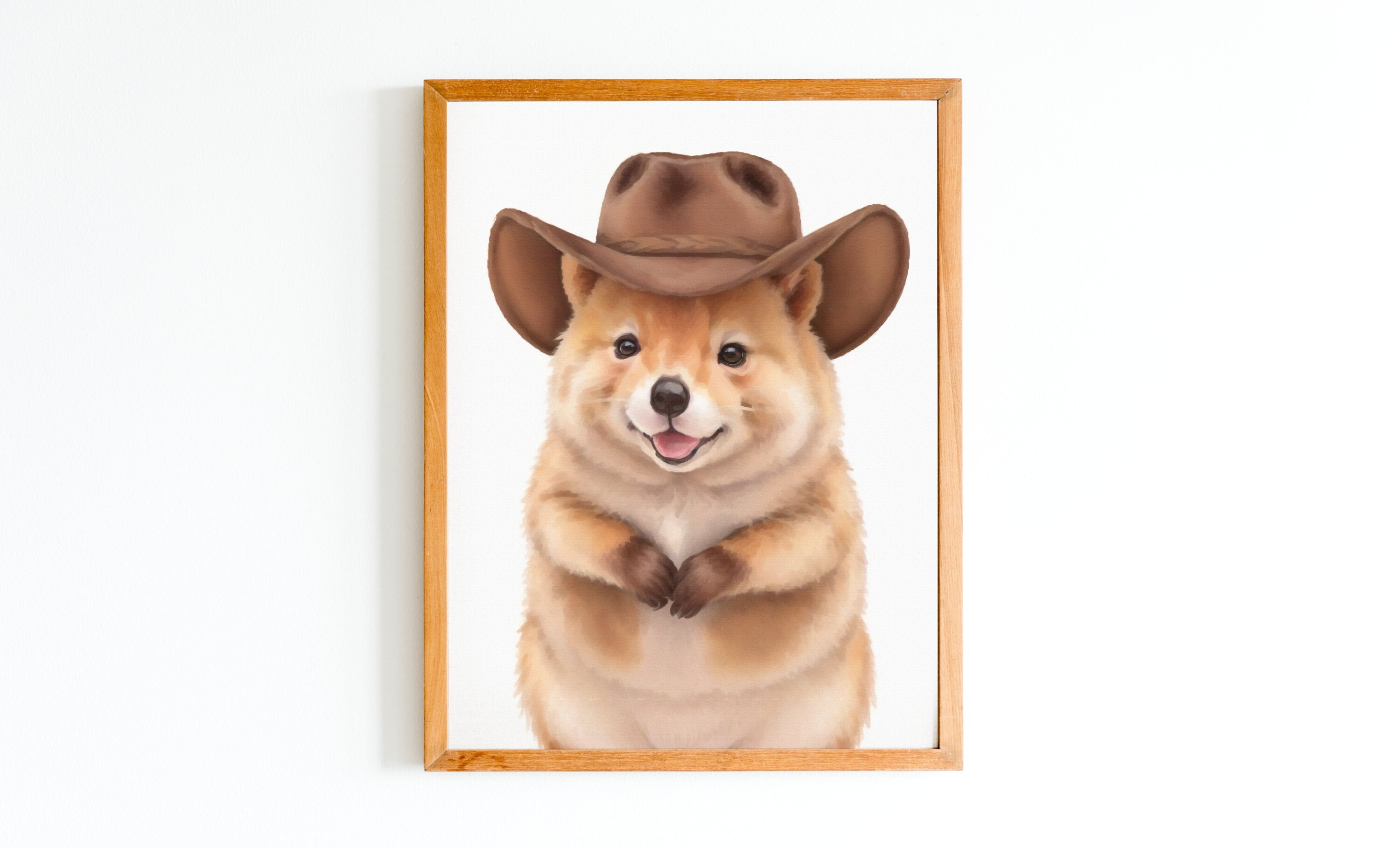 Cowboy Quokka Art Print Quirky Western Home Decor Australian Wildlife  Portrait Happy Animal Art - Etsy