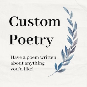 CUSTOM POEM nur für Sie gemacht!