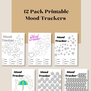 12 Pack Printable Mood Trackers