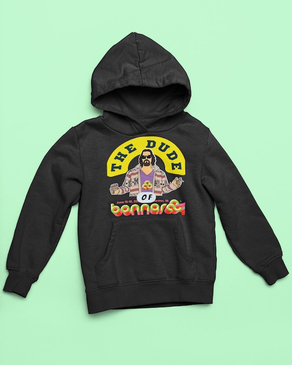 The Dude of Bonnaroo Festival Hoodie. Ultimate Fusion of Music and the Big Lebowski. Music Festival Hoodie. Big Lewbowski Hoodie. Etsy