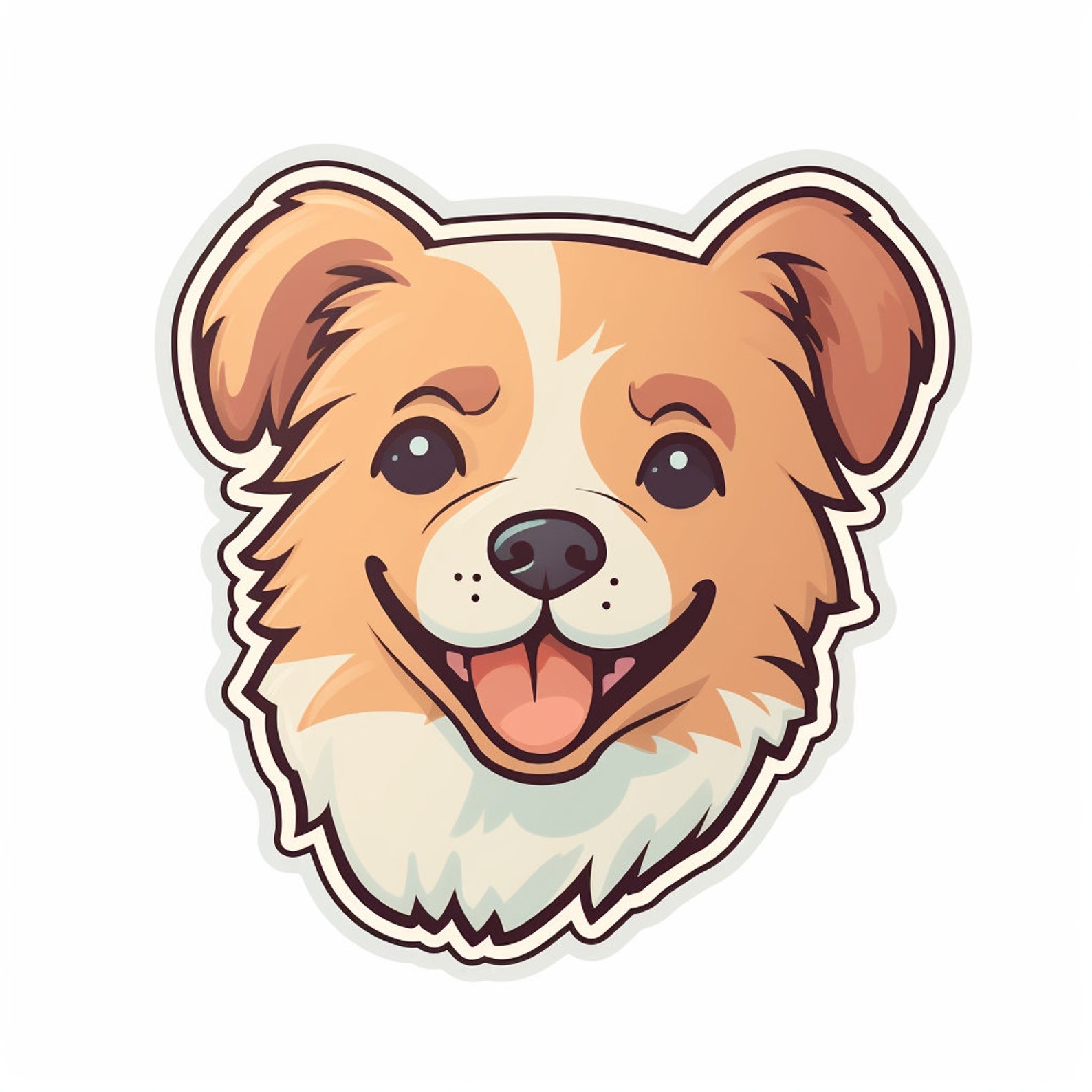 Digital Dogs Stickers Super Cute Dogs Cute Happy and - Etsy