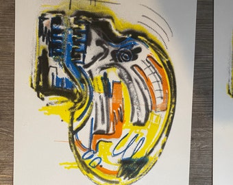 Skull Screen Print A3