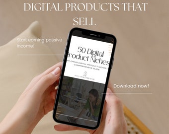 50 Profitable Etsy Niches | Explore Create & Sell Irresistible Digital Products| Boost Your Etsy Success Today | Online Success | Goldmine