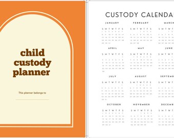 Child Custody Planner Printable, Co-parenting Calendar, Single Parent ...