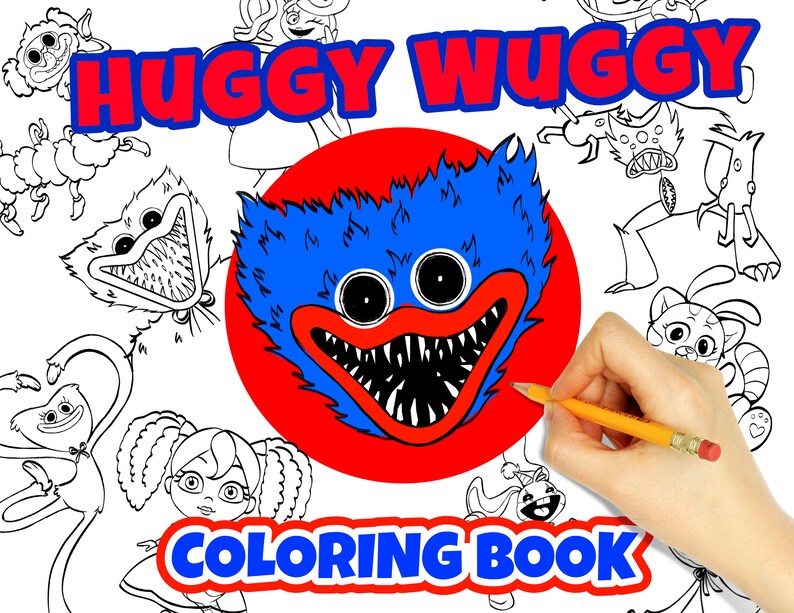 Huggy Wuggy Coloring Book Printable PDF - Etsy