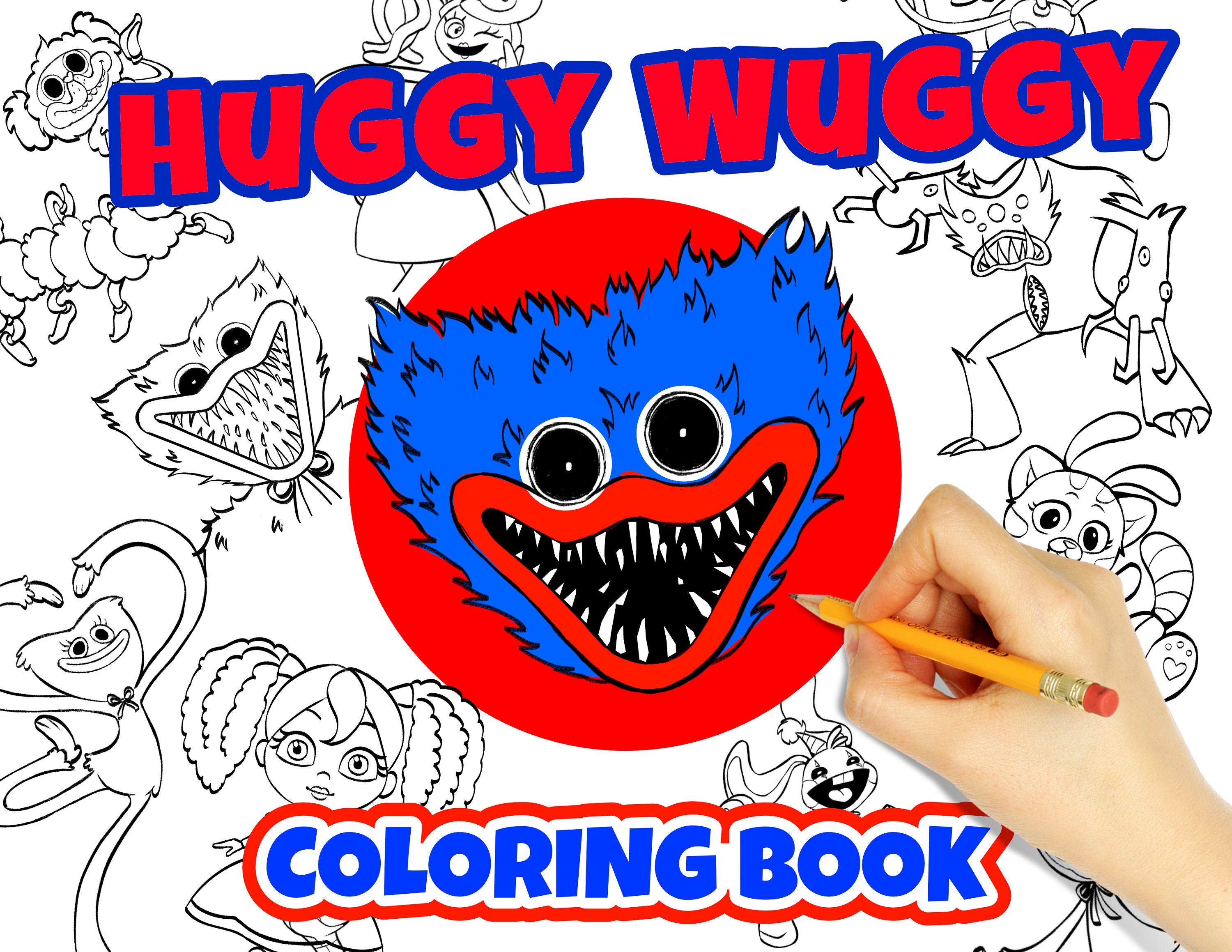 Coloring page Poppy Playtime Huggy Wuggy Print Free