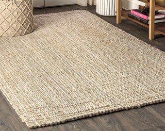 Hiro Hand Woven Chunky Jute Ivory Rug