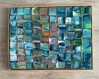 Textured Abstract Painting: Modern Acrylic Art on Canvas (30x40 cm)