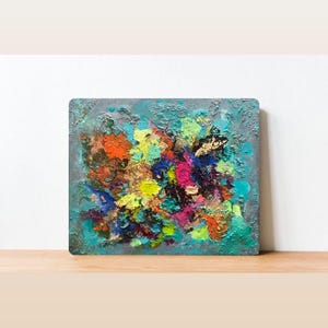 Original Textured Abstract Painting: Colorful Acrylic Art, 20x24
